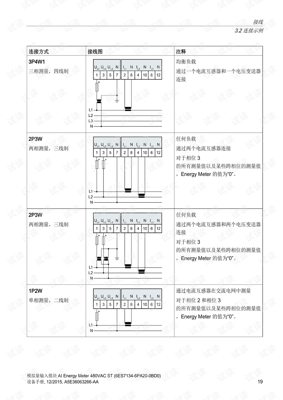 西门子_simatic et 200sp 模拟量输入模块 ai energy meter 480vac st