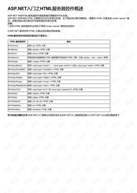 asp.net 如何为html控件赋值  第1张