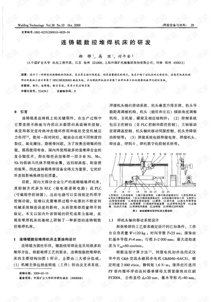 连铸辊数控堆焊机床的研发 (2009年)