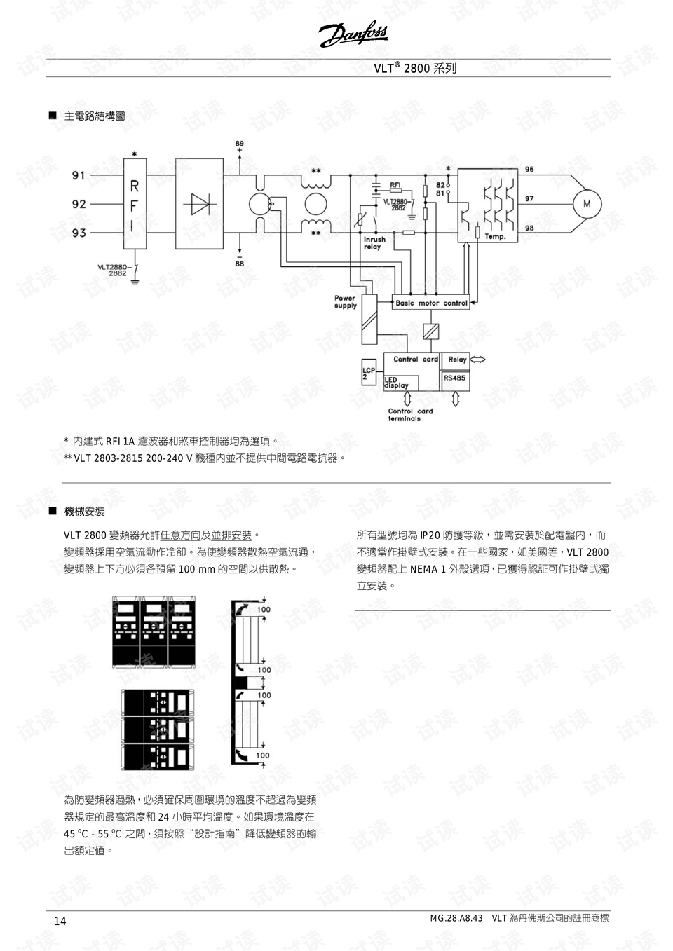 丹佛斯vlt2800操作说明_vlt2800变频器说明书-其它类