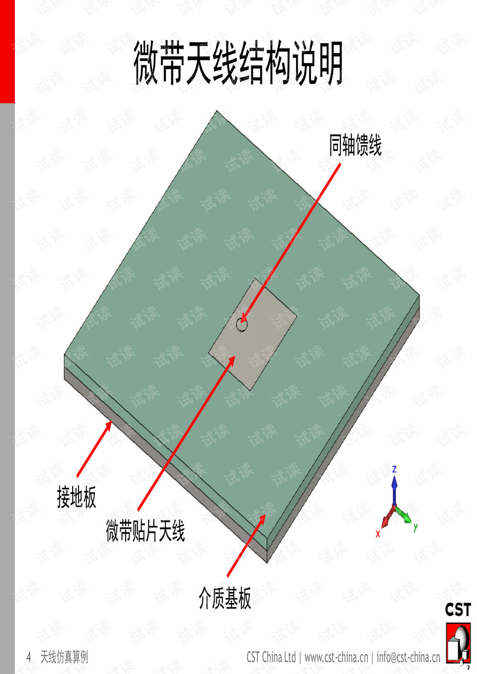 基于cst2013的微带贴片天线仿真