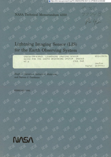 NASA LIS：全球地球观测系统中的光学闪电成像传感器技术详解 - CSDN文库