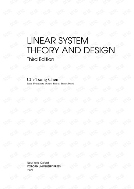 linearsystemtheoryanddesign文字版第三版有目录资源-CSDN下载