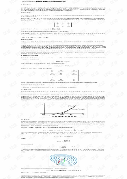 雅可比矩阵和黑塞矩阵性质与应用