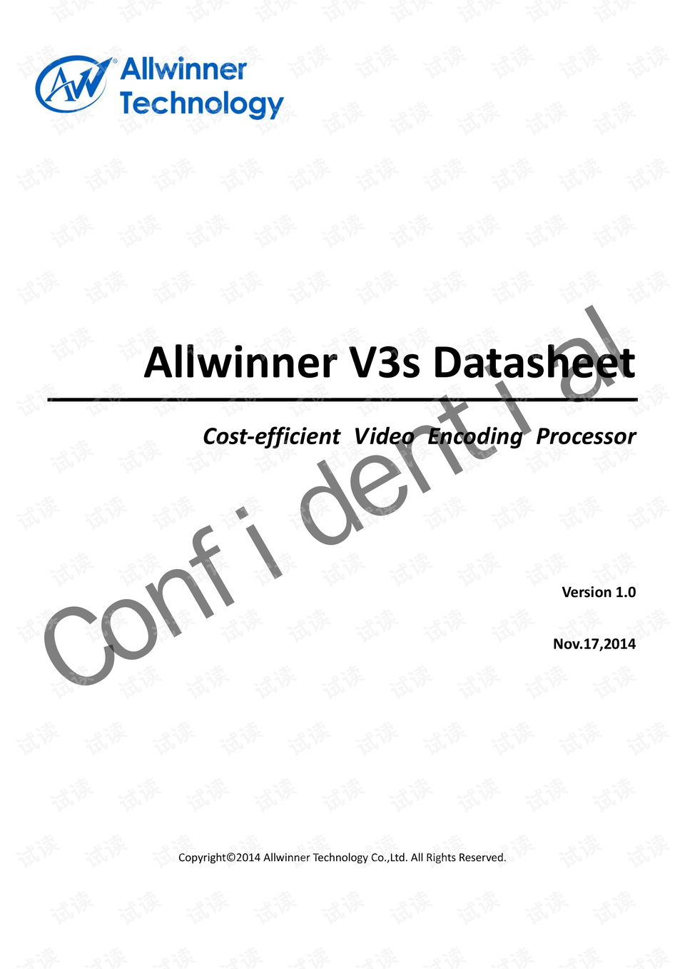 全志V3s芯片规格与内存概览 资源-CSDN下载