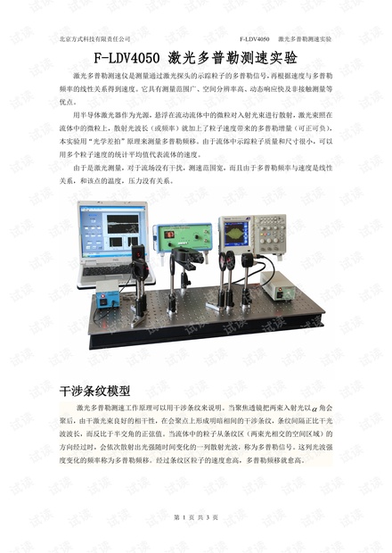 激光多普勒测速实验设计