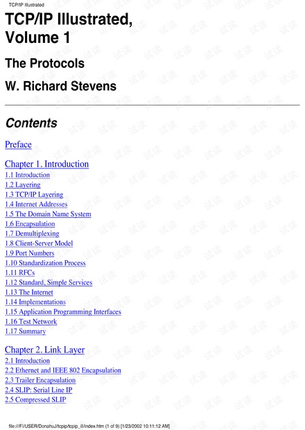 TCP IP Illustrated Volume 1 The Protocols 1st Edition