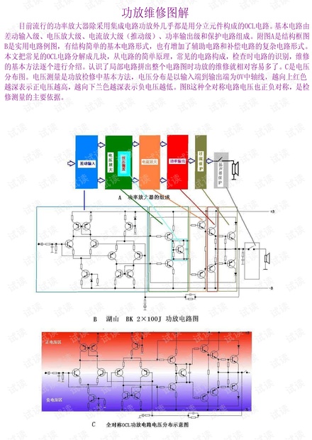 经典功放维修图解