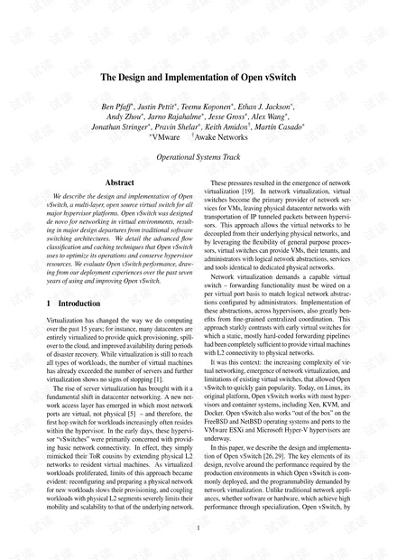 The Design and Implementation of Open vSwitch