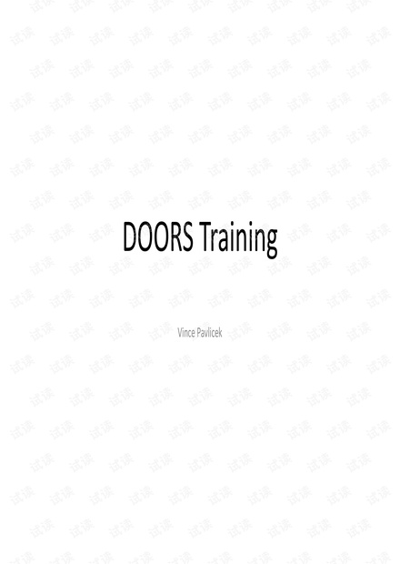 DOORS training