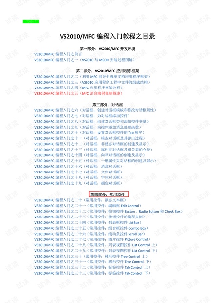 VS2010之MFC入门到精通教程(1-55全)