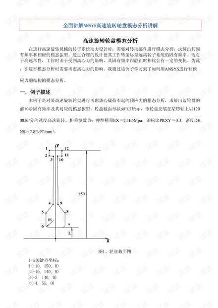 ANSYS高速旋转轮盘模态分析全面讲解