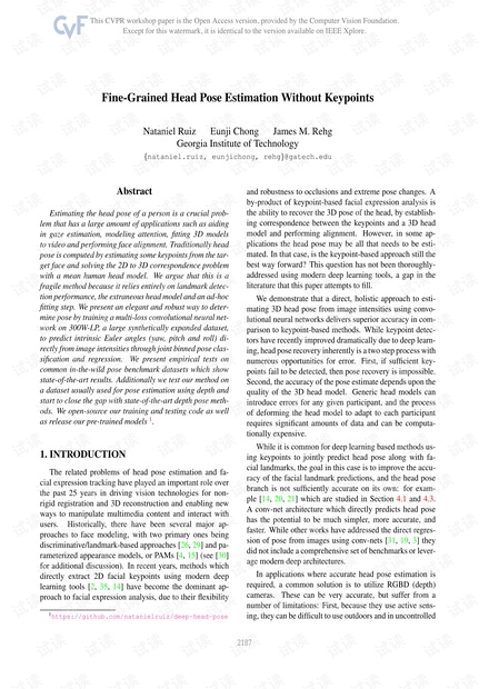 Fine-Grained Head Pose Estimation Without Keypoints