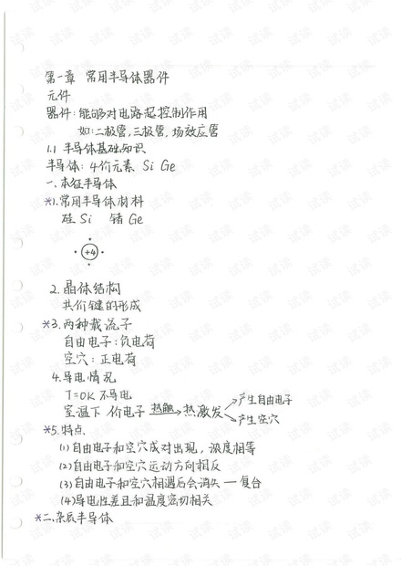 模拟电子技术基础 第五版 知识点大补贴