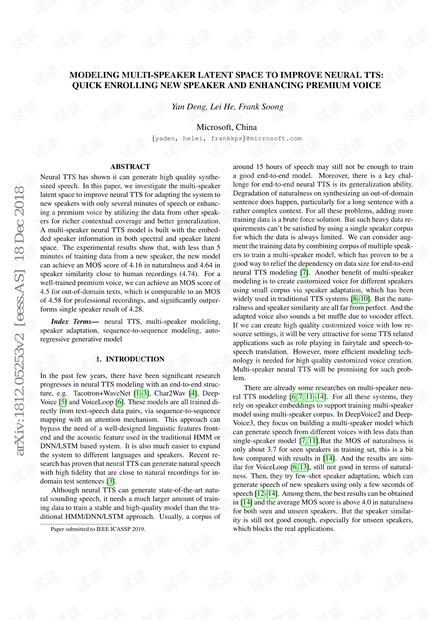 MODELING MULTI-SPEAKER LATENT SPACE
