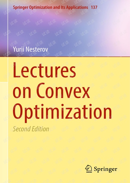 Lectures on Convex Optimization Yurii Nesterov