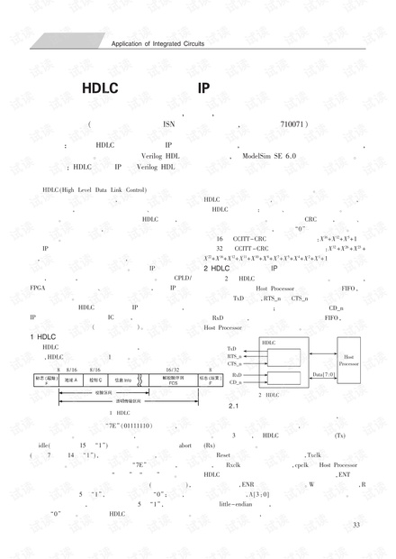 HDLC协议IP核设计