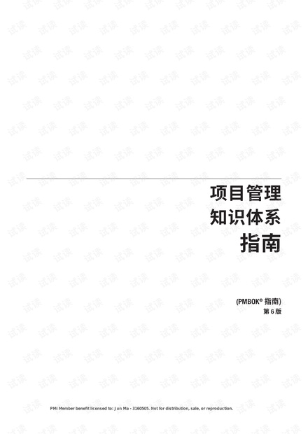 PMBOK指南第6版-中文(重点版无水印)
