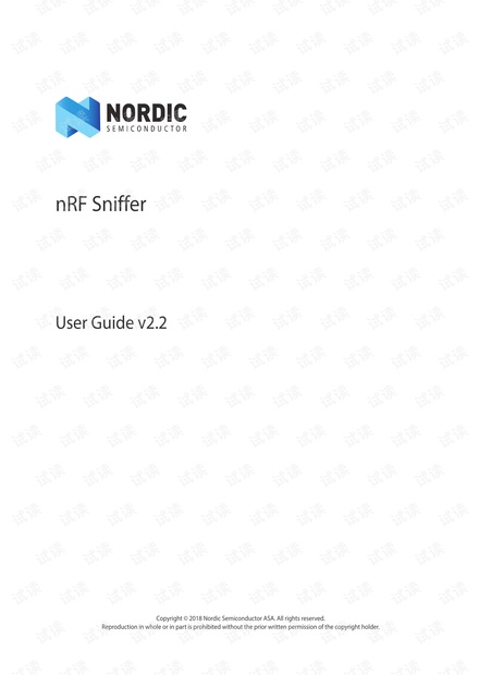 (蓝牙ble或者mesh抓包工具使用教程) nRF Sniffer User Guide v2.2