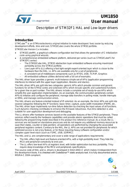 STM32F1 HAL库手册原版