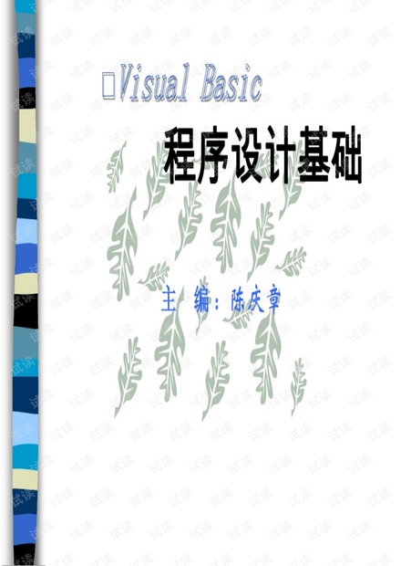 VB程序设计基础课件.pdf