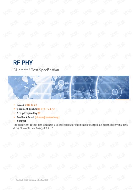 Bluetooth® Test Specification_RF-PHY.TS.4.2.2