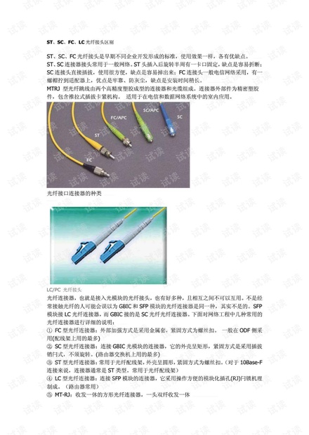 ST、SC、FC、LC光纤接头区别.pdf