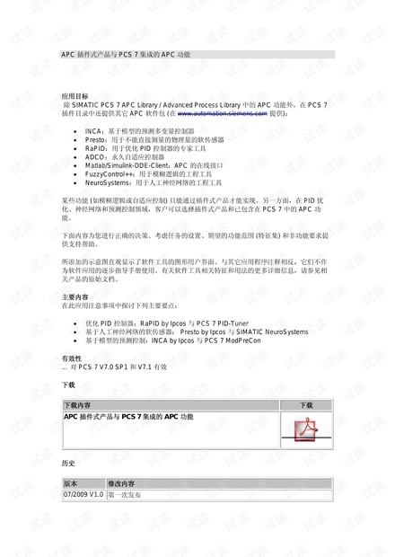 西门子APC插件式产品与PCS 7集成的APC功能.pdf