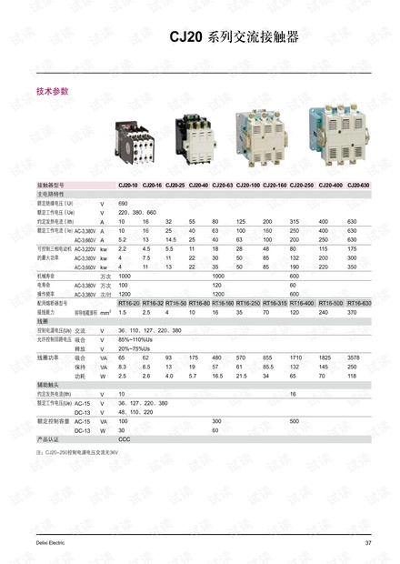 德力西CJ20 系列交流接触器.pdf