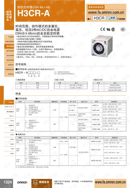 欧姆龙固态定时器(DIN 48×48)H3CR-A说明书.pdf