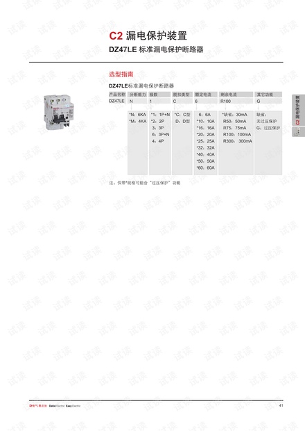 德力西DZ47LE 标准漏电保护断路器.pdf