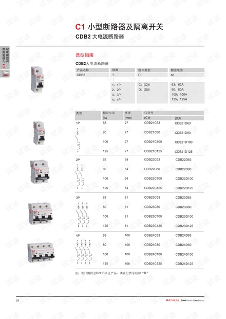 德力西CDB2 大电流断路器.pdf