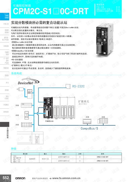 欧姆龙PLC可编程控制器CPM2C-S1□0C-DRT.pdf