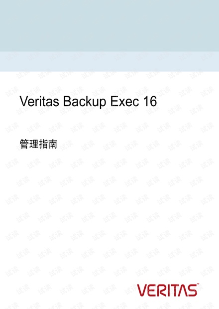 Veritas Backup Exec 16 管理指南