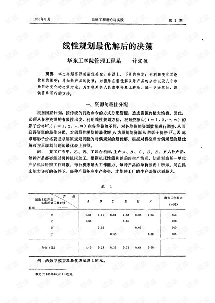 论文研究- 线性规划最优解后的决策.pdf