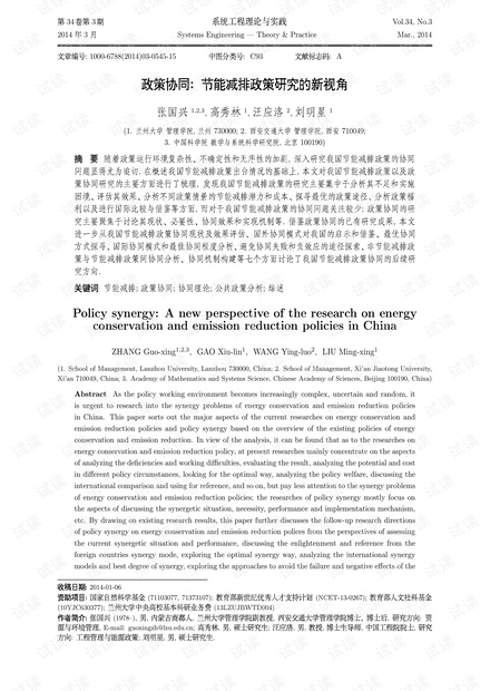 论文研究-政策协同:节能减排政策研究的新视角.pdf