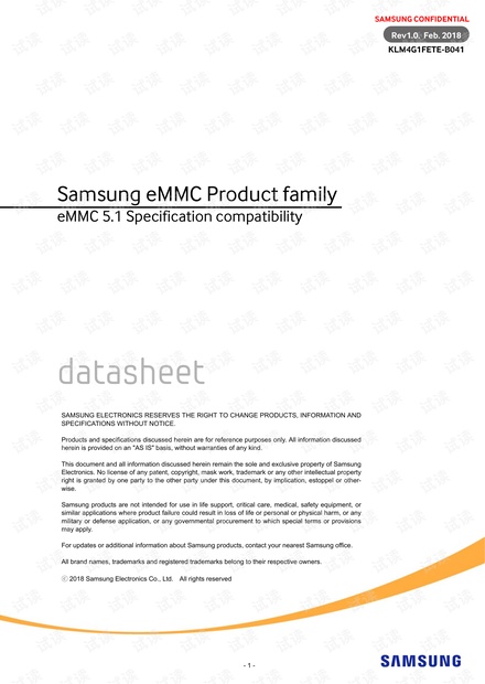 KLM4G1FETE-B041(eMMC5.1 32Gb based)1.0.pdf