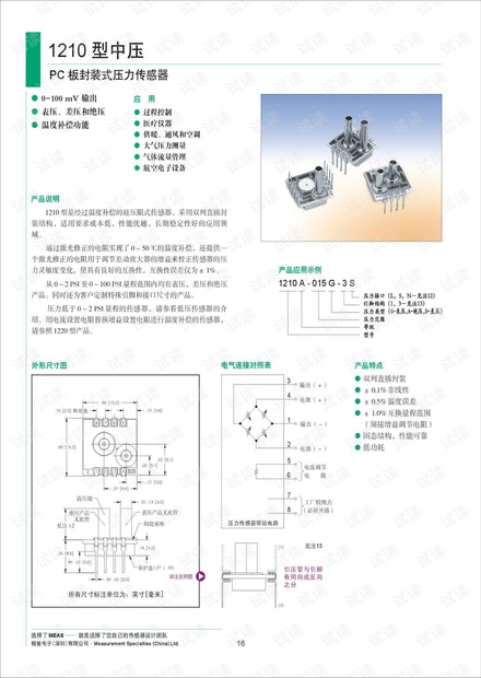 MEAS-精量电子 1220型中压传感器说明书.pdf