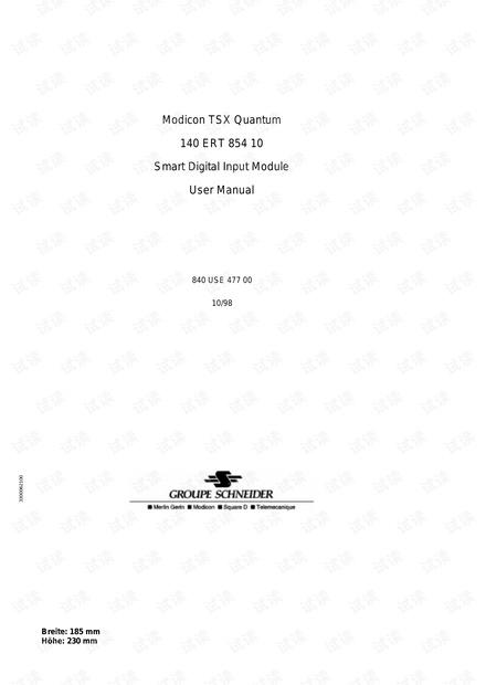 Concept编程的Modicon Quantum的时间标签模板140ERT85410的参考手册-98-EN..pdf