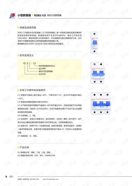 人民电器RDX6-63DC 系列直流小型断路器样本.pdf