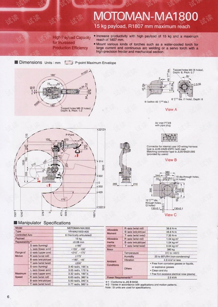 MOTOMAN弧焊机器人MA1800样本.pdf