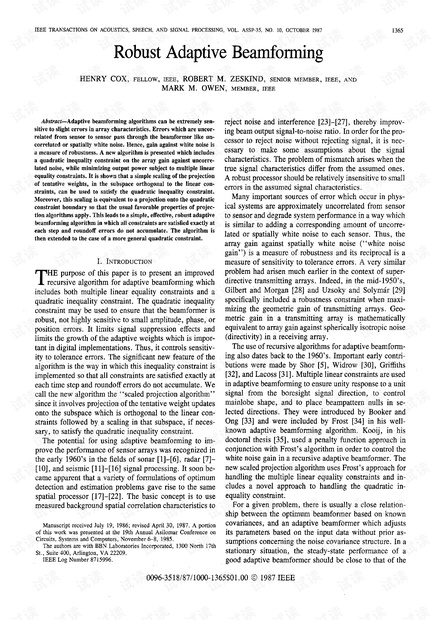 GSC ----robust adaptive beamforming.pdf