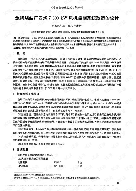 武钢烧结厂四烧7800kW风机控制系统改造的设计.pdf