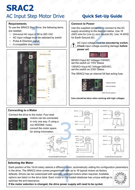 上海安浦鸣志-步进电机驱动器-SRAC2 英文-SRAC2 快速入门.pdf
