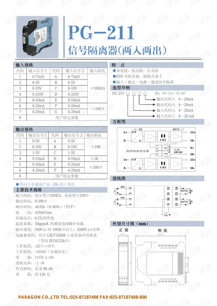帕罗肯PG-211信号隔离器(两入两出).pdf