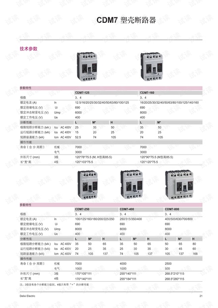 德力西CDM7 塑料外壳式断路器.pdf