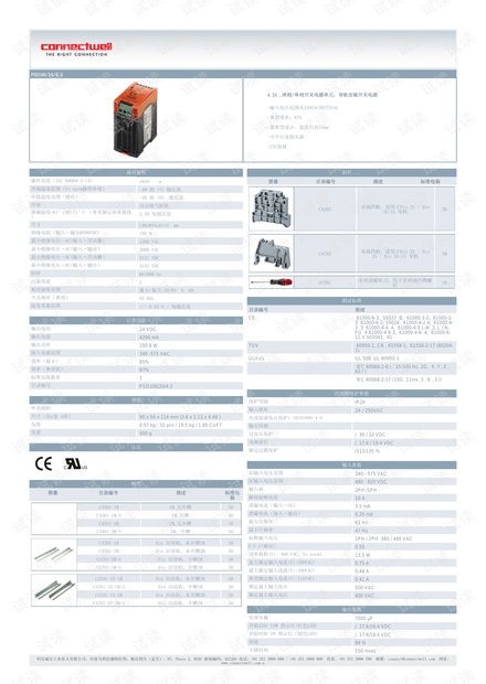 科尼威尔 PSD100/24/4.2 标准两相输入开关电源(产品手册).pdf