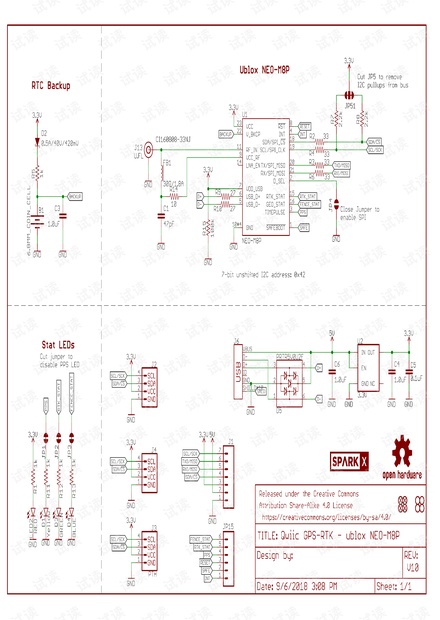 GPS RTK ublox_NEO-M8P开发板原理图