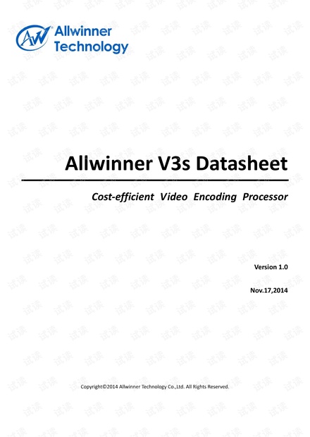 Allwinner_V3s_Datasheet_V1.0.pdf资源-CSDN文库