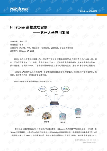 Hillstone安全网关大流量下为惠州大学提供强有力的安全保障